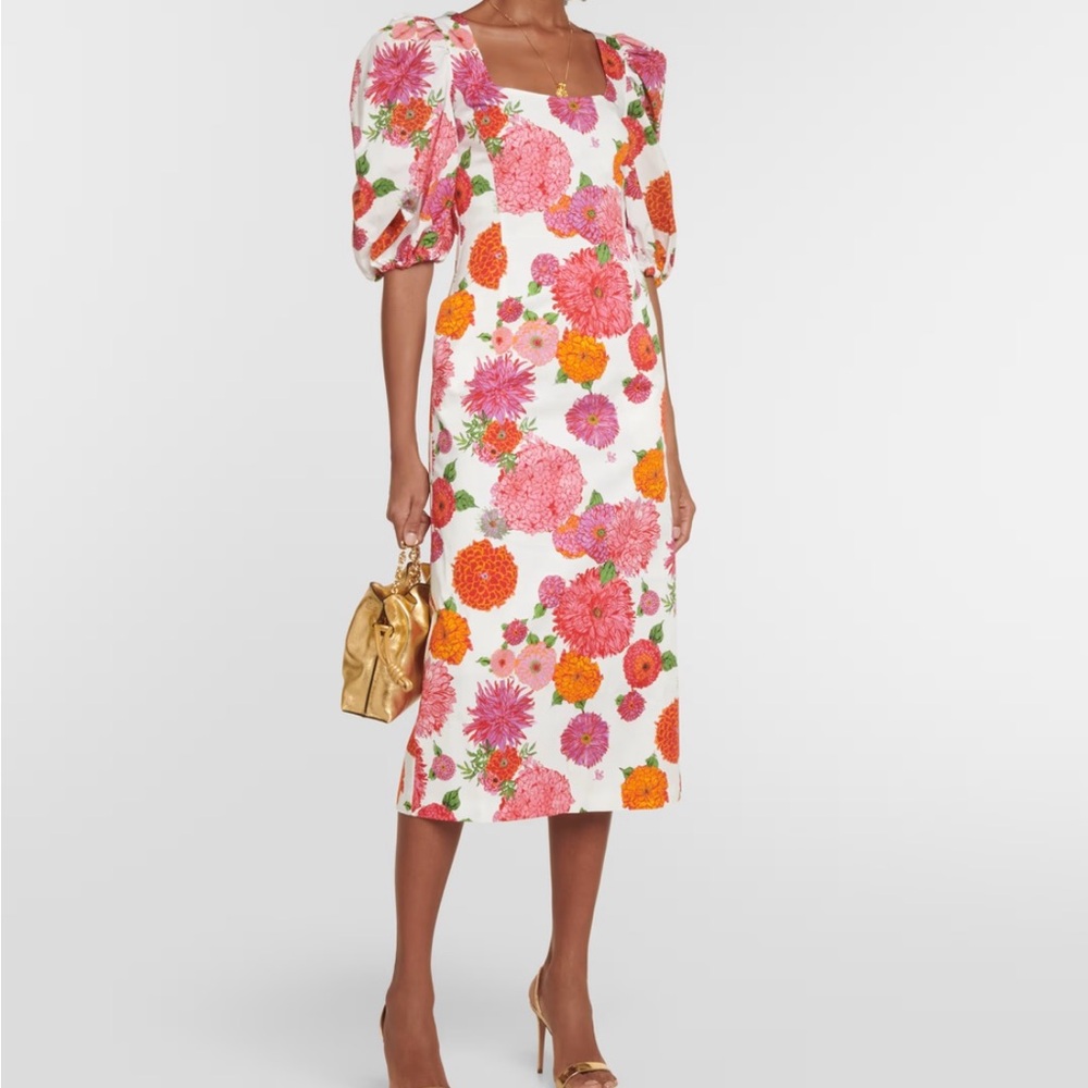 LA DOUBLEJ Sizzler floral cotton-blend midi dress (NWT)